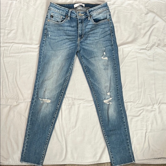 KanCan Denim - KanCan Blue Skinny Jeans with Distressed Details